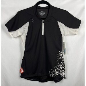 NWT FOX Racing‎ Y2K Athletic Top Women's M Black White Motocross Edgy Rave Tee